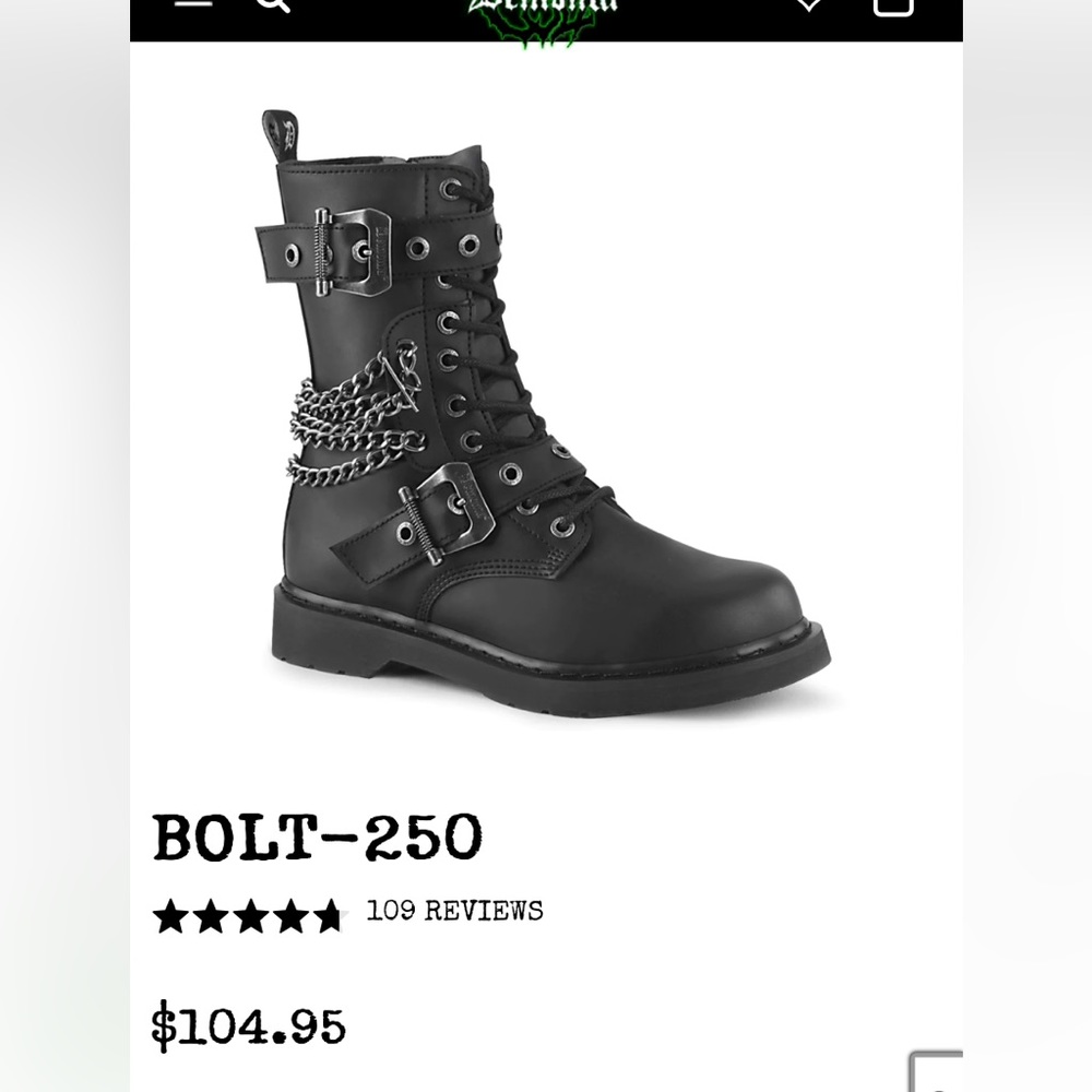 Demonia boots unisex men’s-8 woman’s-9-10